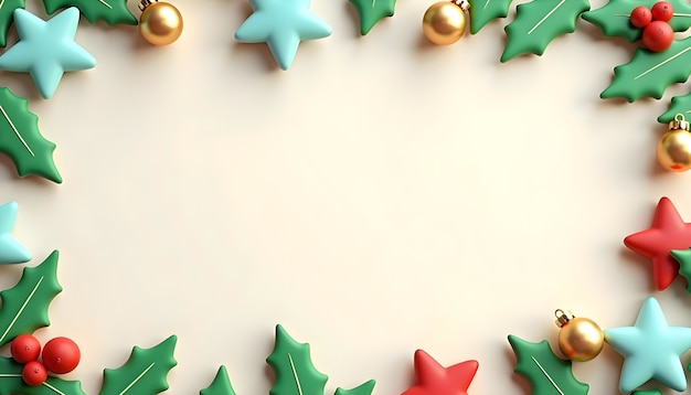 Free Photo 3d festive christmas decorations