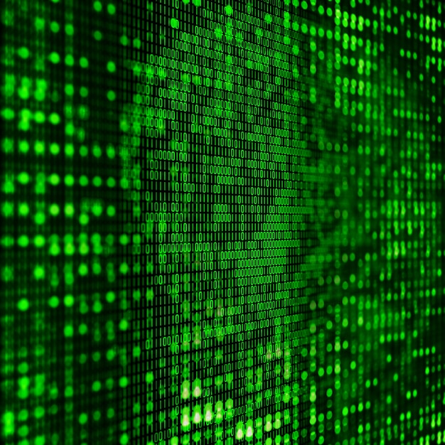 Free Photo 3d programming background with abstract binary code