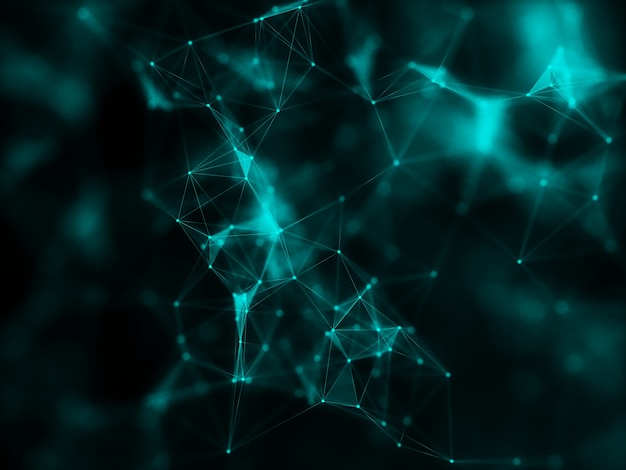 Free Photo 3d render of a modern network connection with plexus design