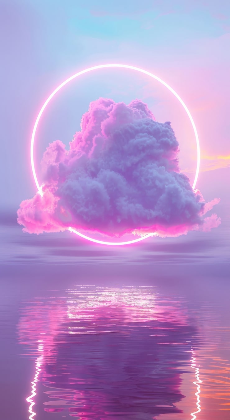 Free Photo abstract fantasy landscape with color of the year purple tones