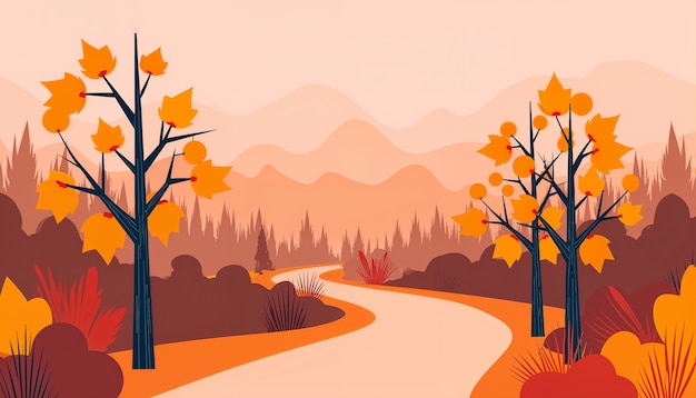 Free Photo beautiful minimalist landscape