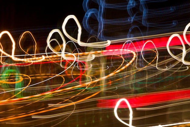 Free Photo blurred night lights