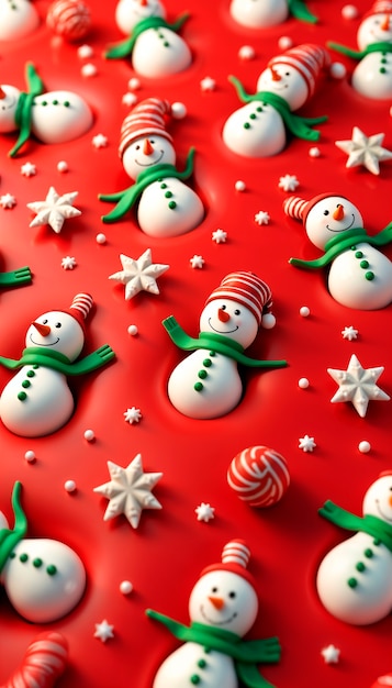 Free Photo christmas 3d snowmen