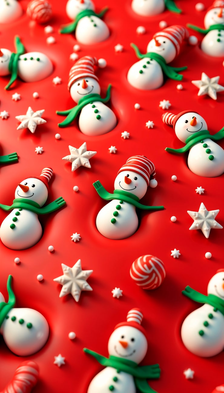 Free Photo christmas 3d snowmen