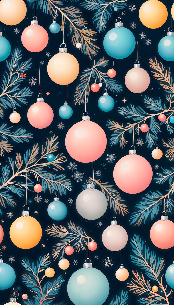 Free Photo christmas bauble background illustration