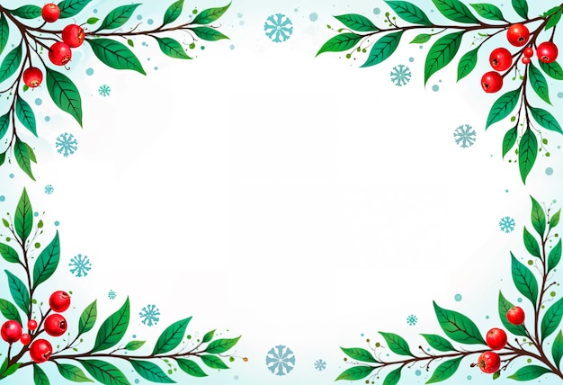 Free Photo christmas frame decoration illustration