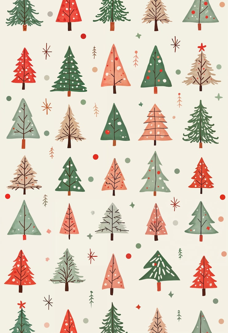 Free Photo christmas gift wrap style wallpaper