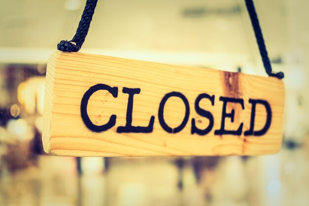 Free Photo close sign