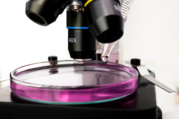 Free Photo close up laboratory with microscope