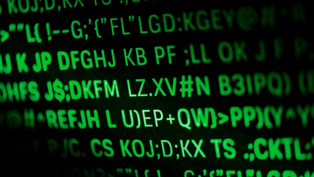 Free Photo closeup of programming code and language