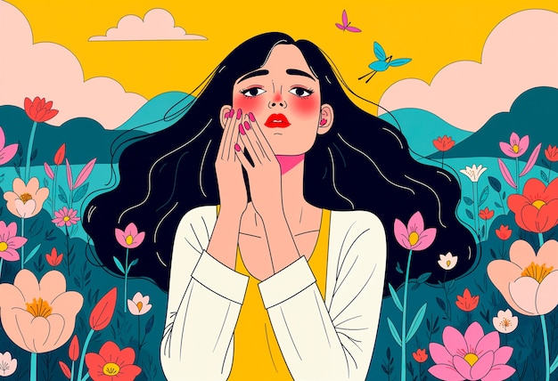 Free Photo colorful woman portrait