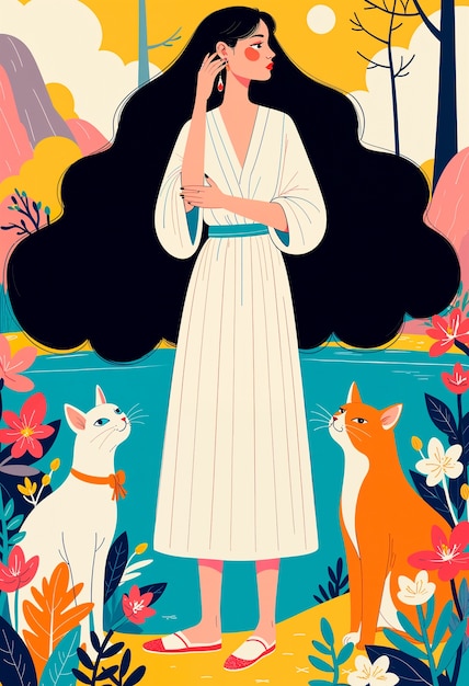 Free Photo colorful woman portrait