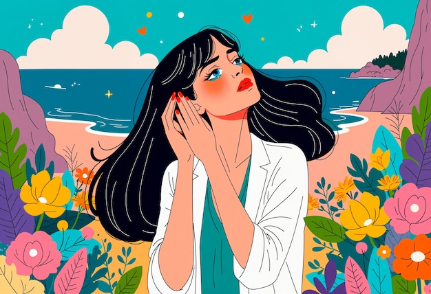 Free Photo colorful woman portrait