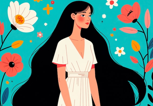 Free Photo colorful woman portrait