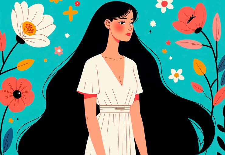 Free Photo colorful woman portrait