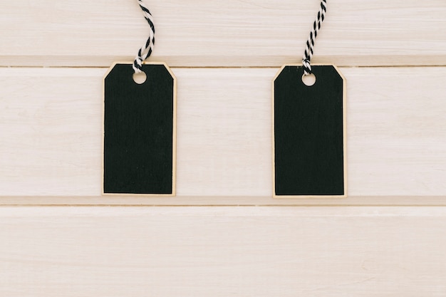 Free Photo composition with a pair of labels