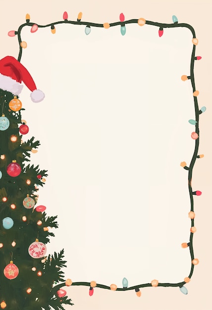 Free Photo cute christmas letter template