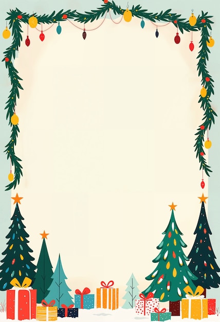 Free Photo cute christmas letter template