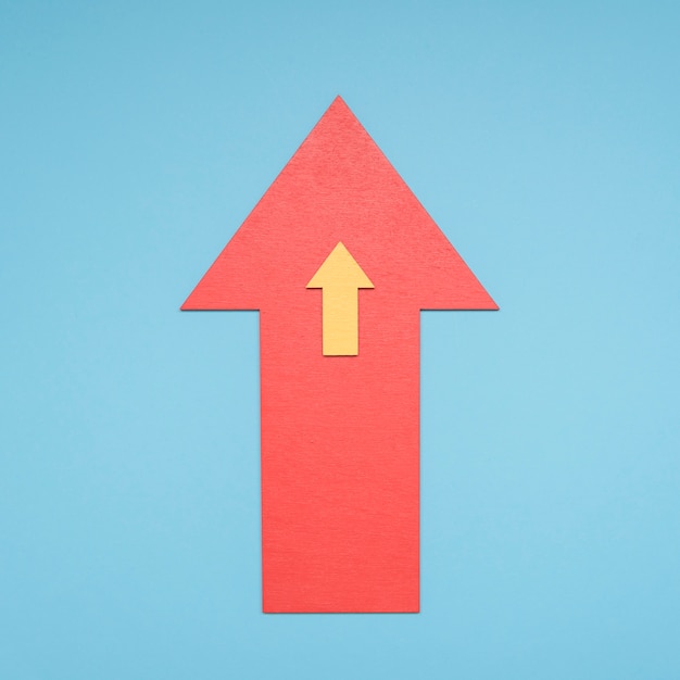 Free Photo flat lay arrow in different sizes