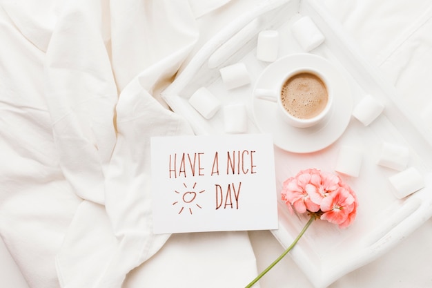 Free Photo flower and coffee surprise