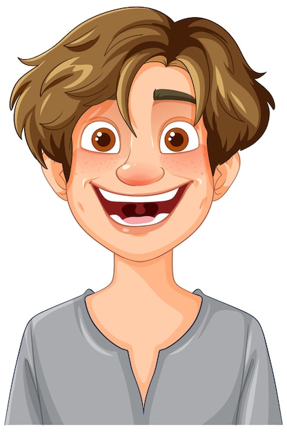 Free Photo happy boy with missing tooth