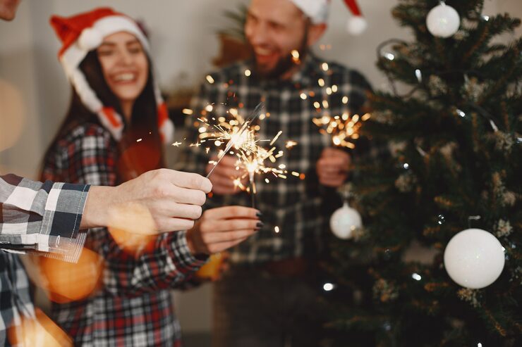 Free Photo happy of group young in party.