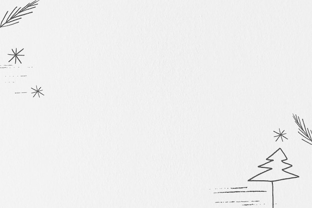 Free Photo minimal christmas tree social media banner background with design space