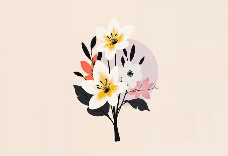 Free Photo minimalist flower illustration