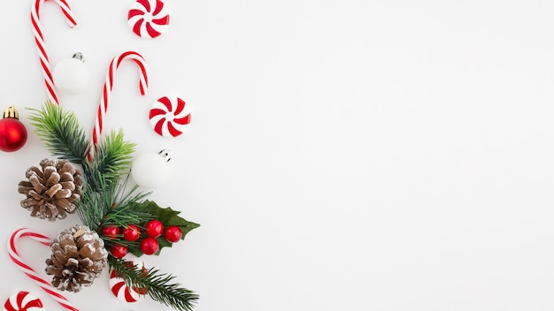 Free Photo nice christmas background on white background with copy space