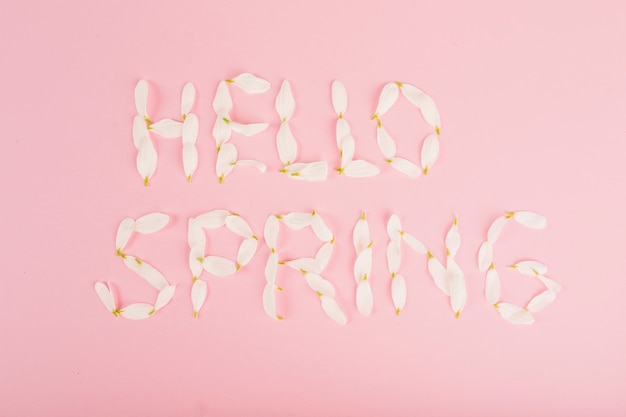 Free Photo nice writing from petals