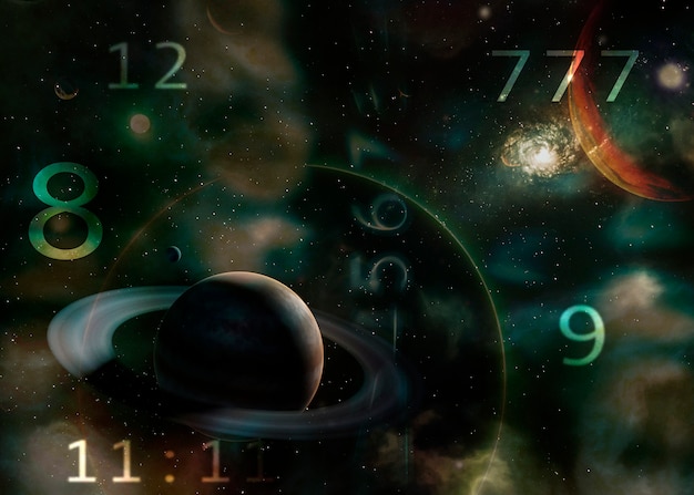 Free Photo numerology concept composition