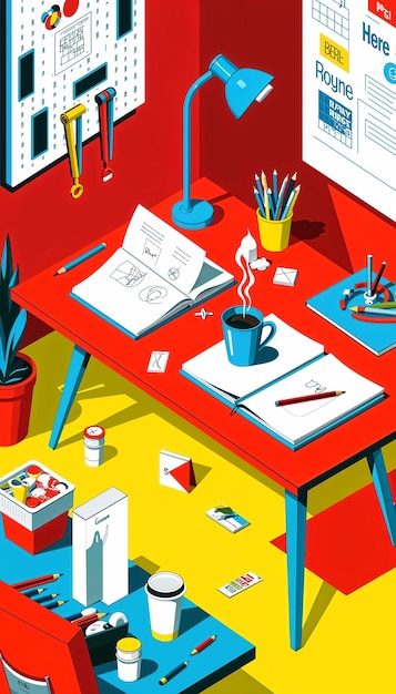 Free Photo office and coffee interior design