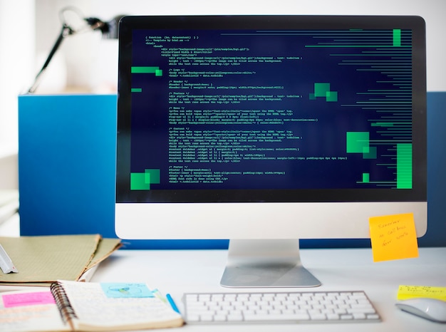 Free Photo php programming html coding cyberspace concept