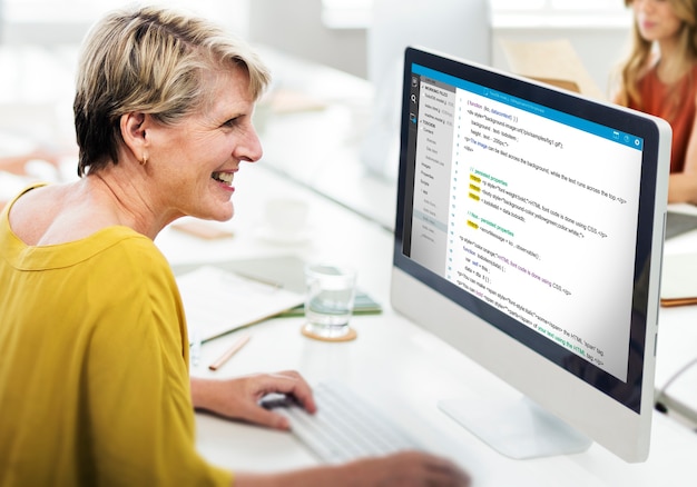 Free Photo php programming html coding cyberspace concept