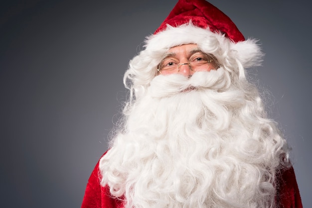 Free Photo portrait of amicable santa claus