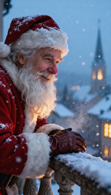 Free Photo santa claus in winter