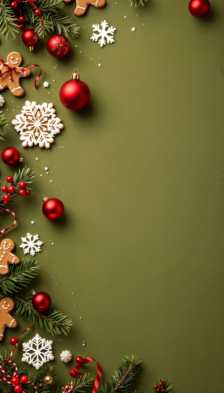 Free Photo still life of christmas decoration with copy space