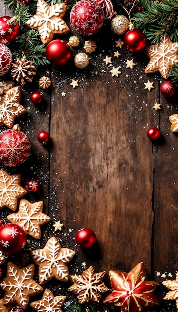 Free Photo still life of christmas decoration with copy space