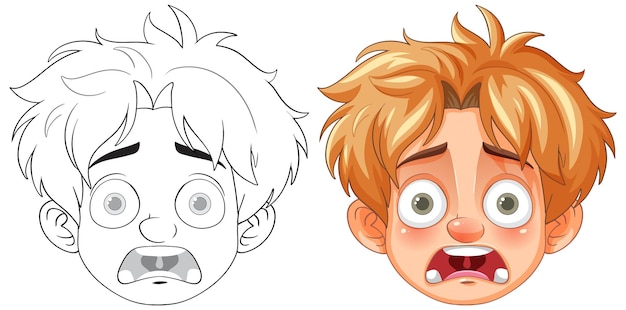 Free Photo surprised boys expression