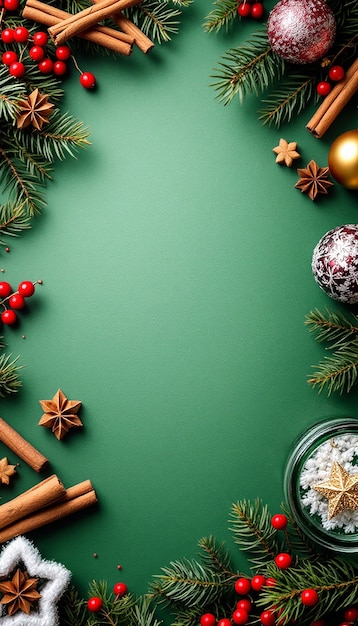 Free Photo top view christmas celebration still life