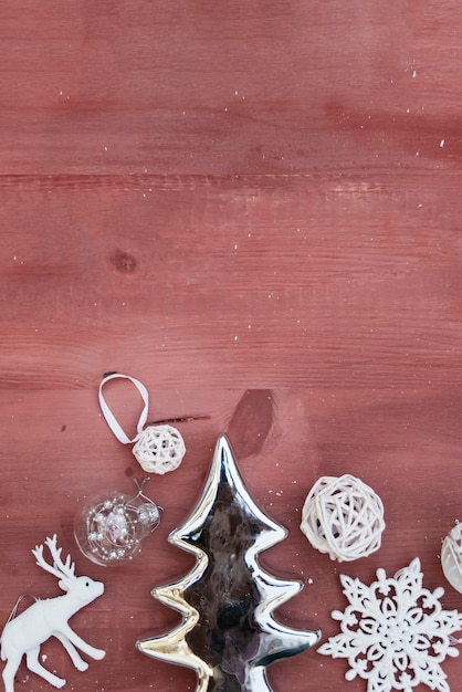 Free Photo top view christmas composition