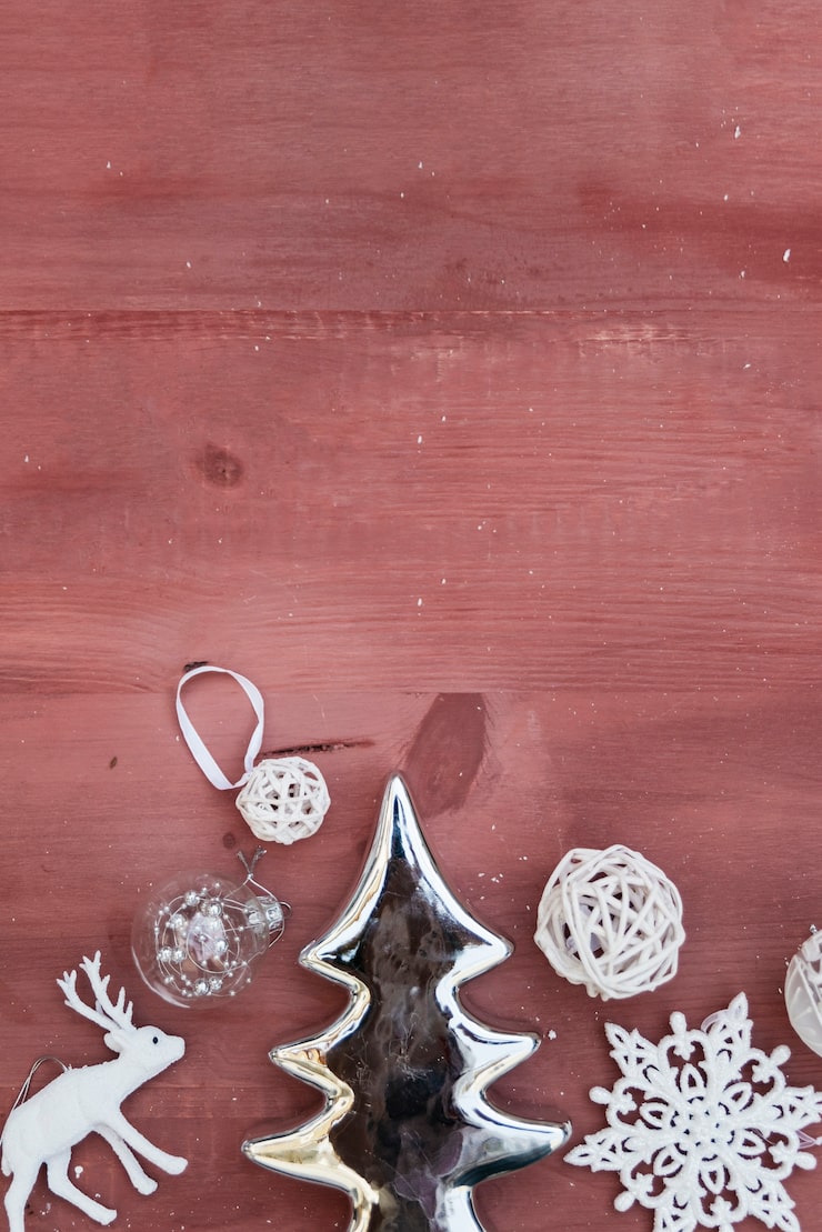 Free Photo top view christmas composition