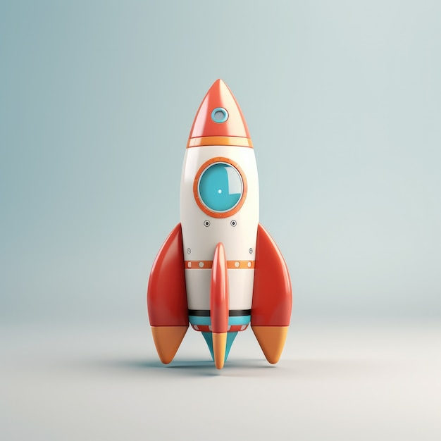 Free Photo view of 3d space rocket model