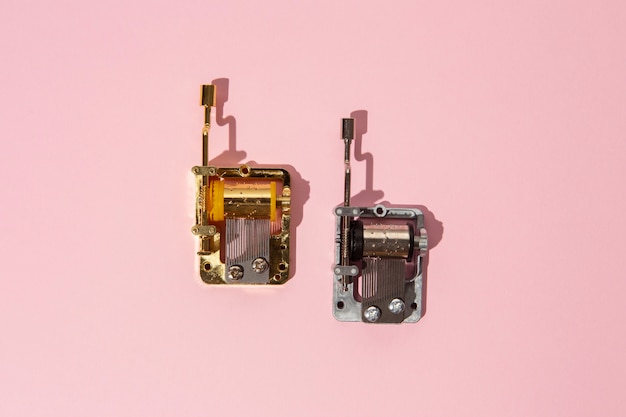 Free Photo view of tiny music boxes collection