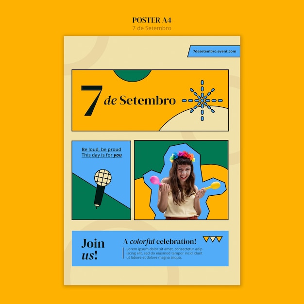 Free PSD 7 de setembro template design