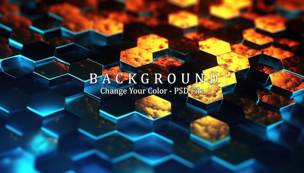 Free PSD abstract hexagon background generative ai