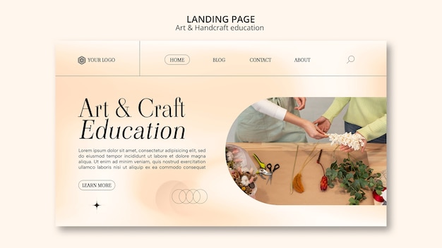 Free PSD art and craft template design