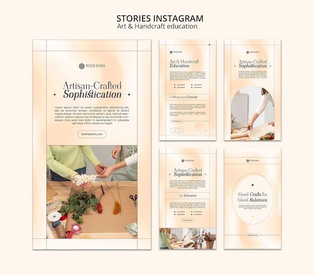 Free PSD art and craft template design