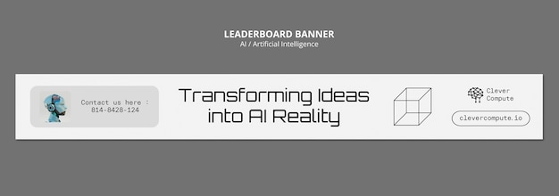 Free PSD artificial intelligence concept template