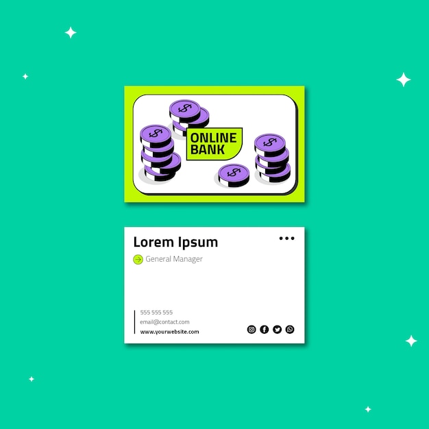 Free PSD bank services template design